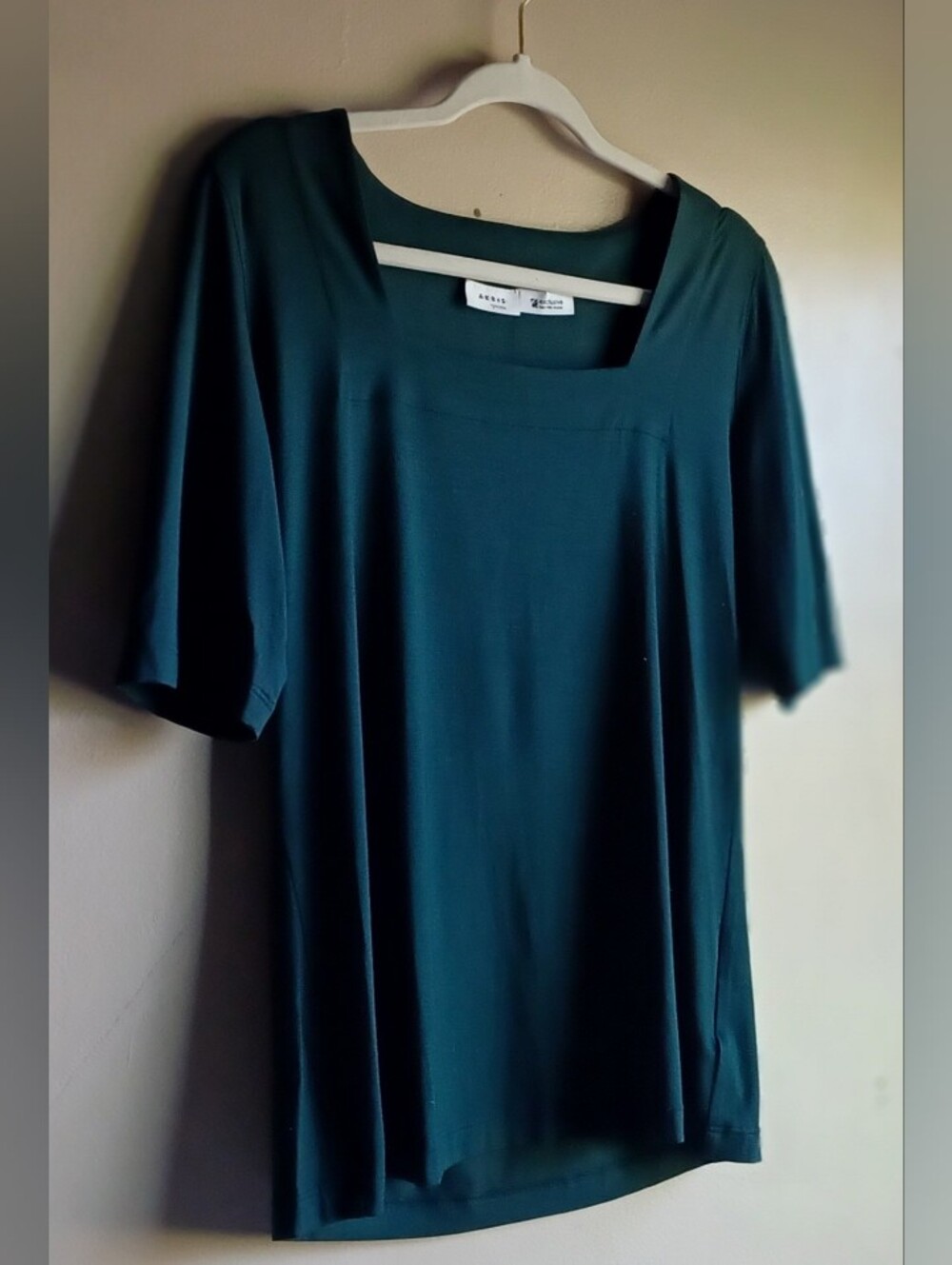 AKRIS PUNTO Square Neck In Forest Green/dark Teal Sz12